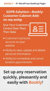 GDPR Solution – Bookly Customer Cabinet (Add-on) 6.6 | Customer Portal Plugin