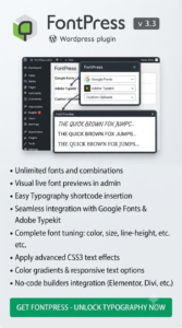 FontPress – WordPress Font Manager 3.4.7 | Google & Custom Fonts Plugin