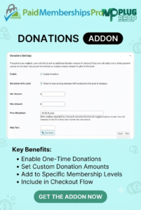 Paid Memberships Pro Donations Addon – Accept Donations During Membership Checkout