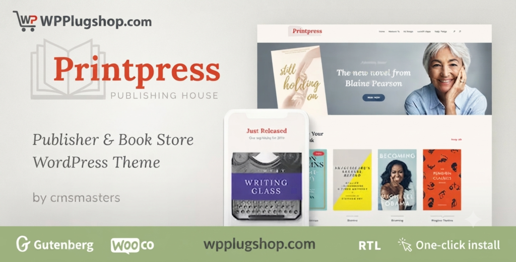 PrintPress: Professional Book Publishing & Author WordPress Theme