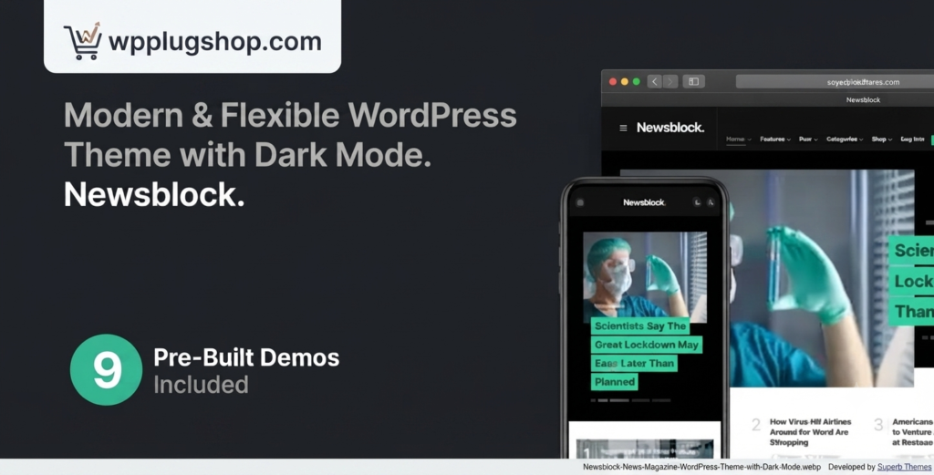 Newsblock – News & Magazine WordPress Theme with Dark Mode