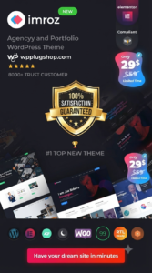 Imroz WordPress Theme – Creative Agency & Portfolio Elementor Theme