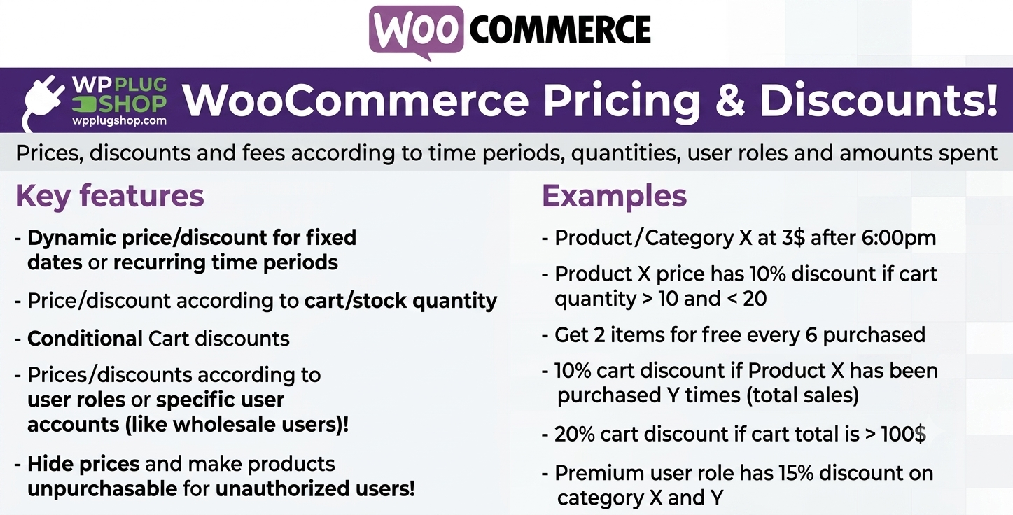 WooCommerce Pricing & Discounts GPL – Advanced Dynamic Pricing & Discount Rules Plugin