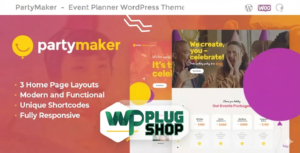 PartyMaker Theme – Event Planner & Wedding Agency WordPress Theme GPL
