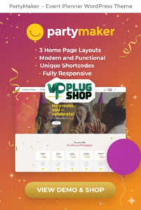 PartyMaker Theme – Event Planner & Wedding Agency WordPress Theme GPL