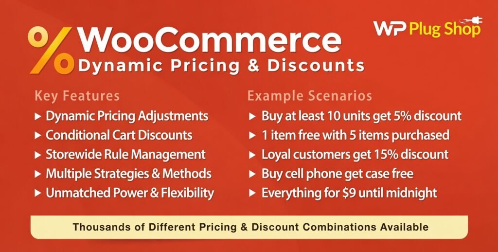WooCommerce Dynamic Pricing & Discounts Plugin – Smart Pricing, Bulk Discounts & Cart Automation System