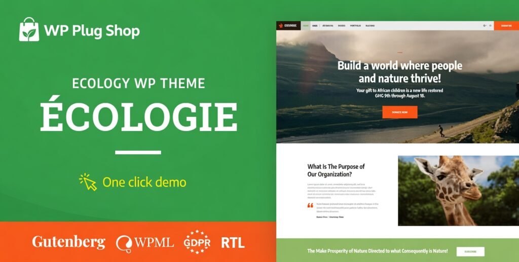 Ecologie Theme 1.1.1 – Environmental NGO & Ecology WordPress Theme