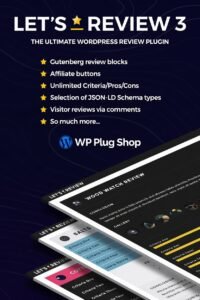 Let’s Review – WordPress Product Review Plugin with Affiliate Features