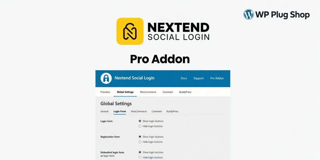 Nextend Social Login Pro Addon – WordPress Google, Facebook & Social Login Plugin for Faster User Registration
