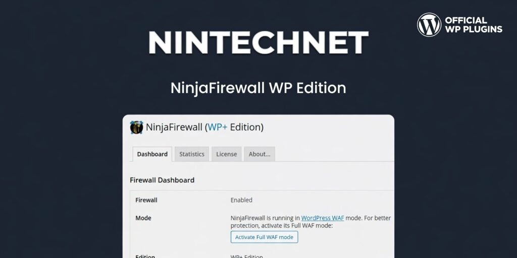 NinjaFirewall WP Edition 4.8.1 – Advanced WordPress Firewall Security Plugin