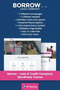 Borrow Theme 1.7.0 – Loan Company Responsive WordPress Theme for Financial Services