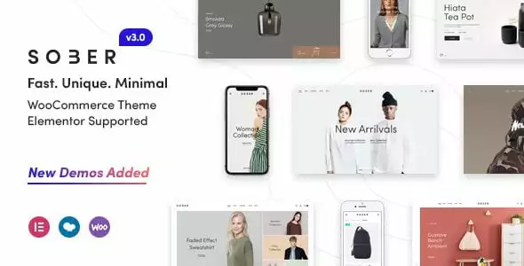 Sober WooCommerce WordPress Theme – Modern Ecommerce Store Theme