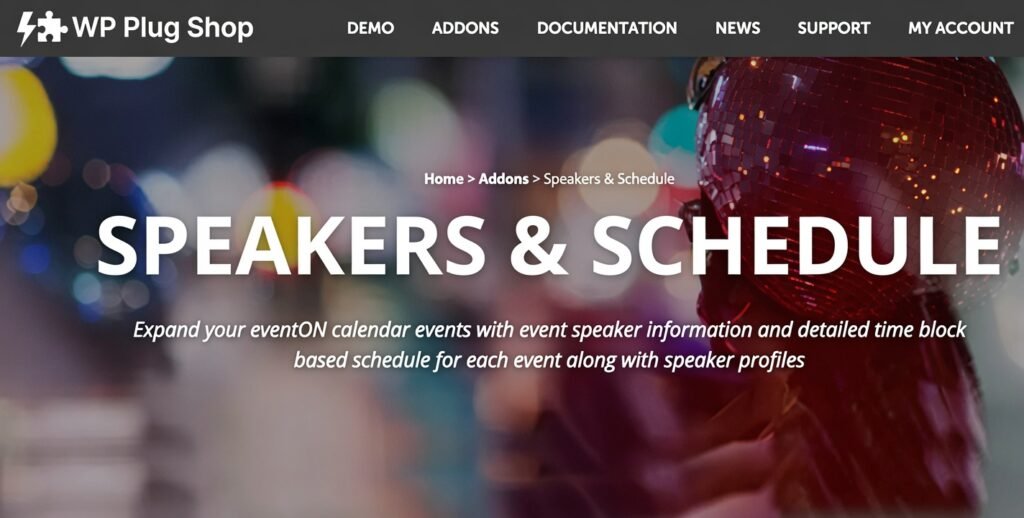 EventOn Speakers & Schedule Addon 2.1.4 – WordPress Event Speaker & Schedule Plugin
