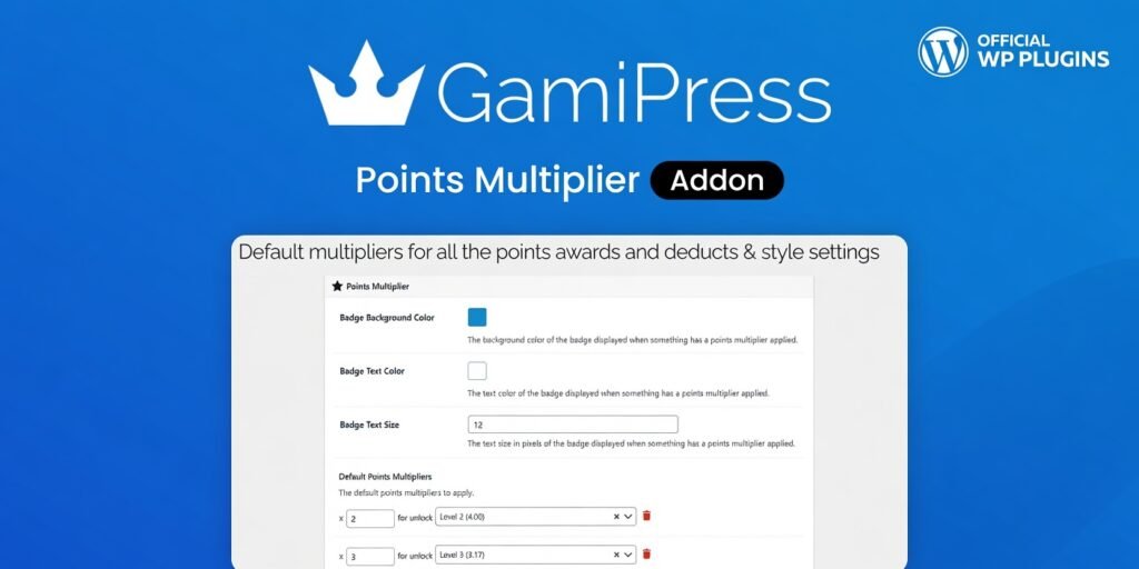 GamiPress Points Multiplier – Advanced WordPress Reward System Addon