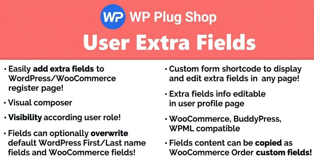 User Extra Fields 17.1 – WordPress Custom User Profile Fields Plugin