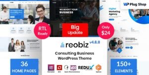 Reobiz Theme 8.0.2 – Consulting Business WordPress Theme