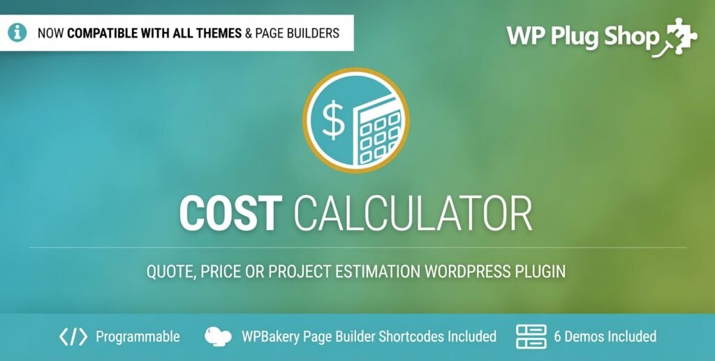 Cost Calculator WordPress 2.4.1 – Advanced Quote & Price Estimation Calculator Plugin
