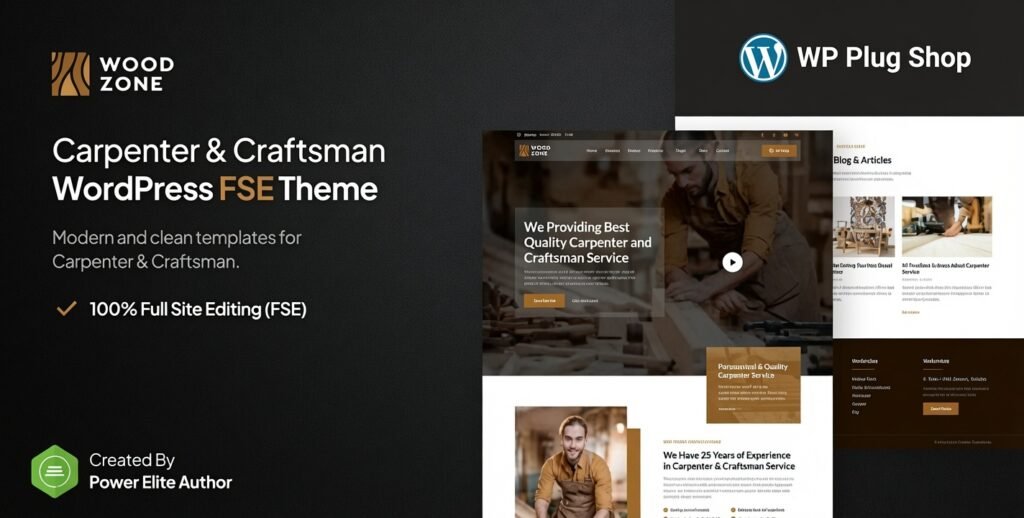 Woodzone Theme 1.0.3 – Carpenter & Craftsman FSE WordPress Theme