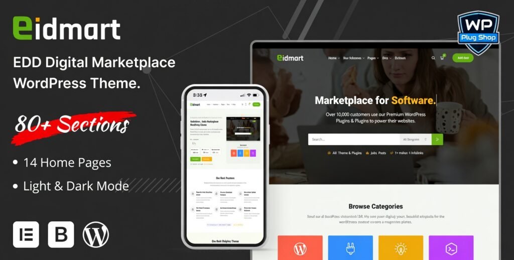 Eidmart Theme – Digital Marketplace WordPress Theme for Easy Digital Downloads