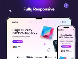 Nerko NFT Portfolio Landing Page HTML Template