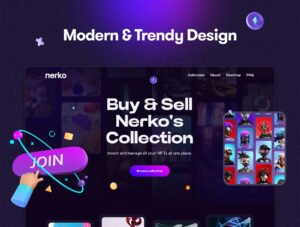 Nerko NFT Portfolio Landing Page HTML Template