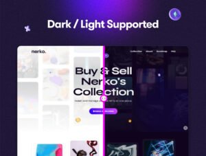 Nerko NFT Portfolio Landing Page HTML Template
