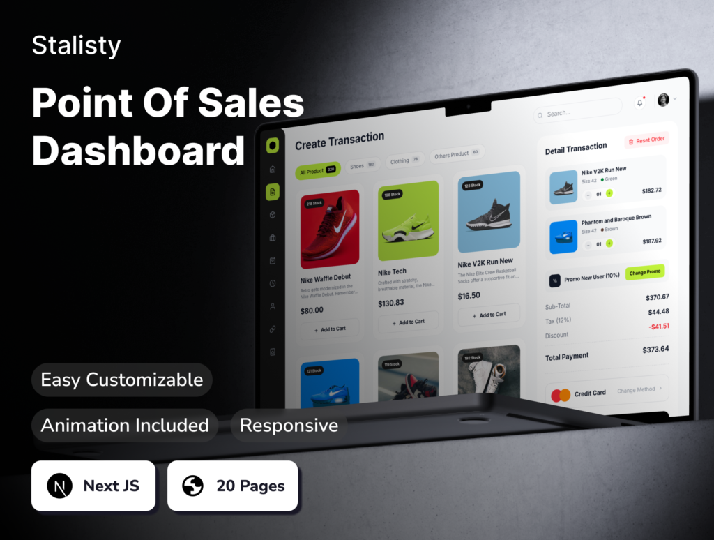Stalisty Point of Sales Dashboard Template