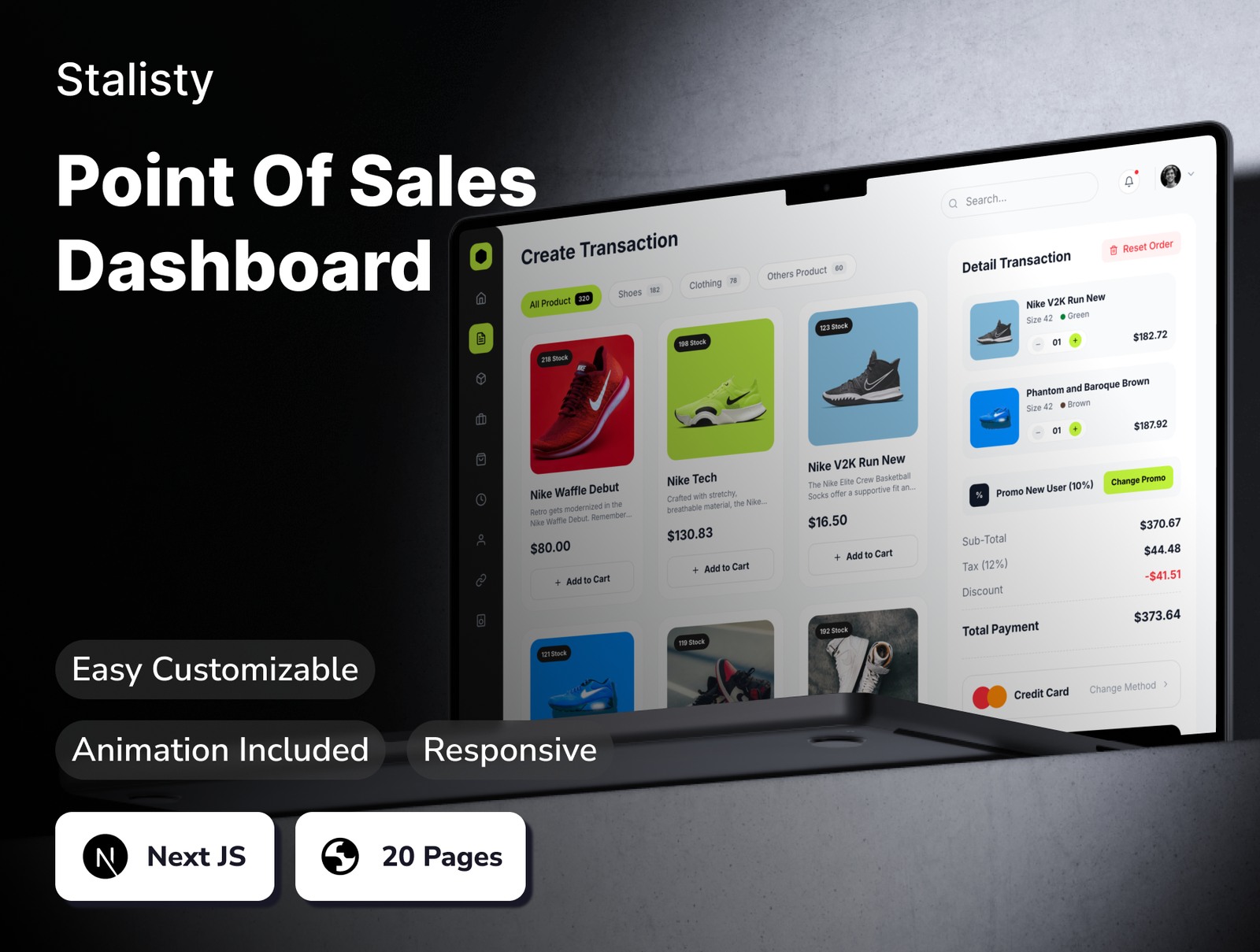Stalisty Point of Sales Dashboard Template