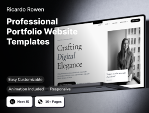 Ricardo Rowen Professional Portfolio Website Templates