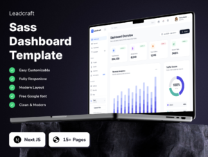 Leadcraft SaaS Dashboard Template – Lead Generation UI