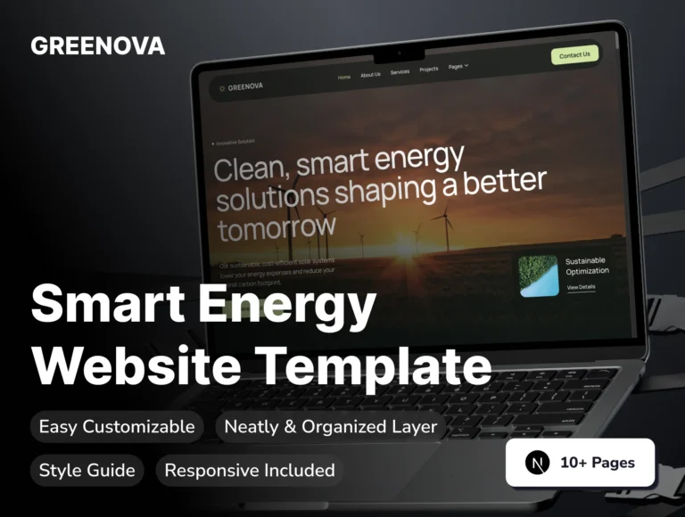 Greenova - Premium Smart Energy Website Template