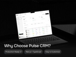 Pulse CRM Dashboard Template for SaaS & WordPress