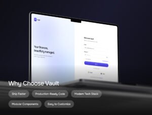 Vault Next.js Finance Dashboard Template – Premium Fintech Investment UI