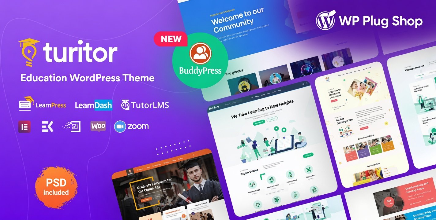 Turitor Theme 1.5.4 – Education WordPress Theme for LMS & Online Courses