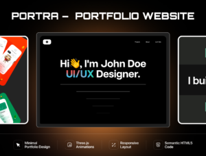 Portra Portfolio Website Template – Premium Creative Showcase Type NEXT and I will continue with the next phase.