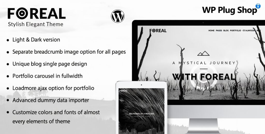 Foreal Theme – Director & Writer Creative Portfolio WordPress Theme