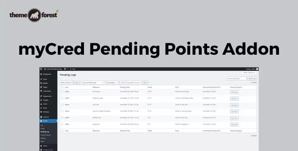 myCred Pending Points Addon 1.0.3.1 | Points Approval & Moderation Plugin