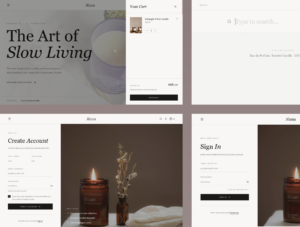 Aluna Luxury Candle E-commerce Website Template