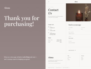 Aluna Luxury Candle E-commerce Website Template
