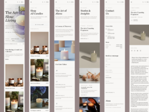 Aluna Luxury Candle E-commerce Website Template