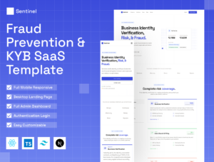 Sentinel Fraud Prevention & KYB SaaS Template