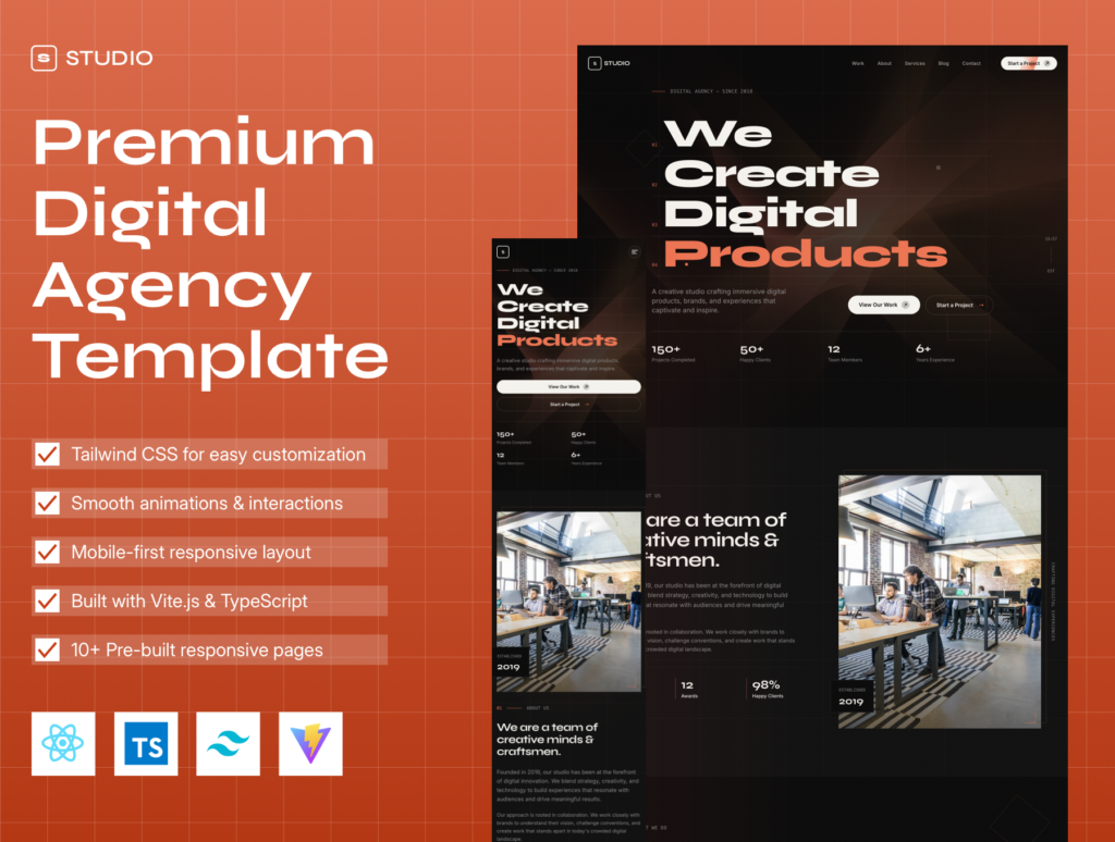 Studio Premium Digital Agency Website Template