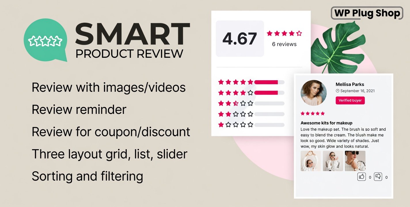Smart Product Review For WooCommerce 2.0.4 – Advanced Product Review Plugin