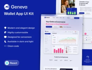 Geneva React SaaS Landing Page