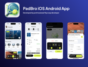 Find and Book Padel Tennis Court iOS Android App Templates