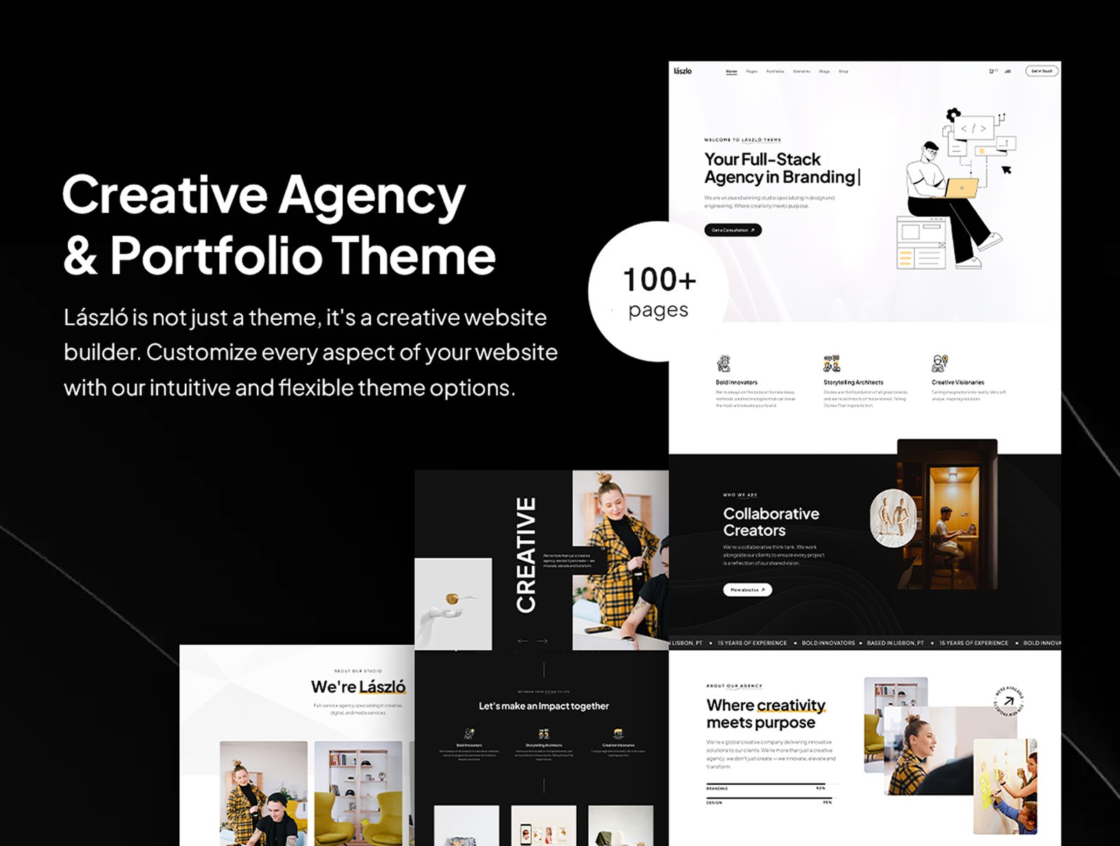 Laszlo Creative Agency & Portfolio Lottie WordPress Theme
