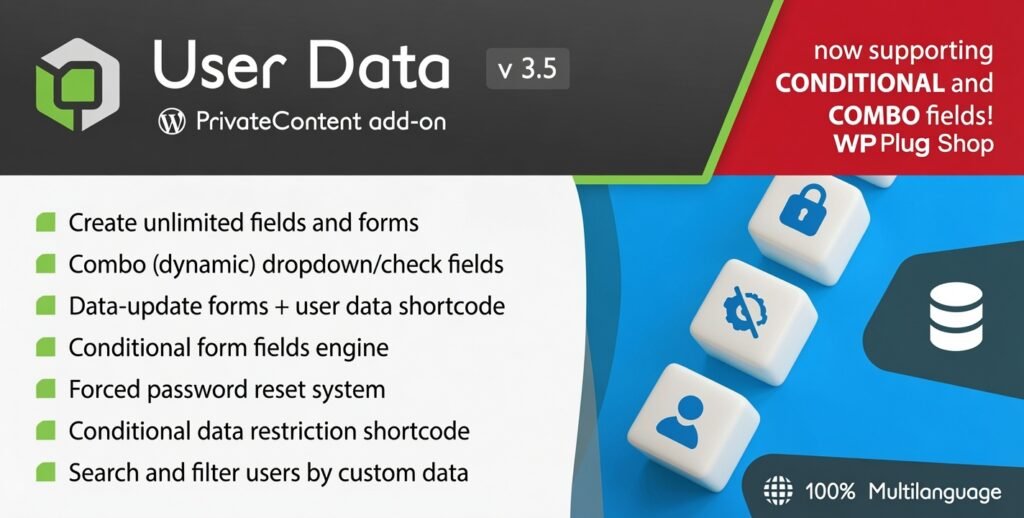 PrivateContent User Data Add-on 3.6.1 – WordPress User Profile Management Plugin