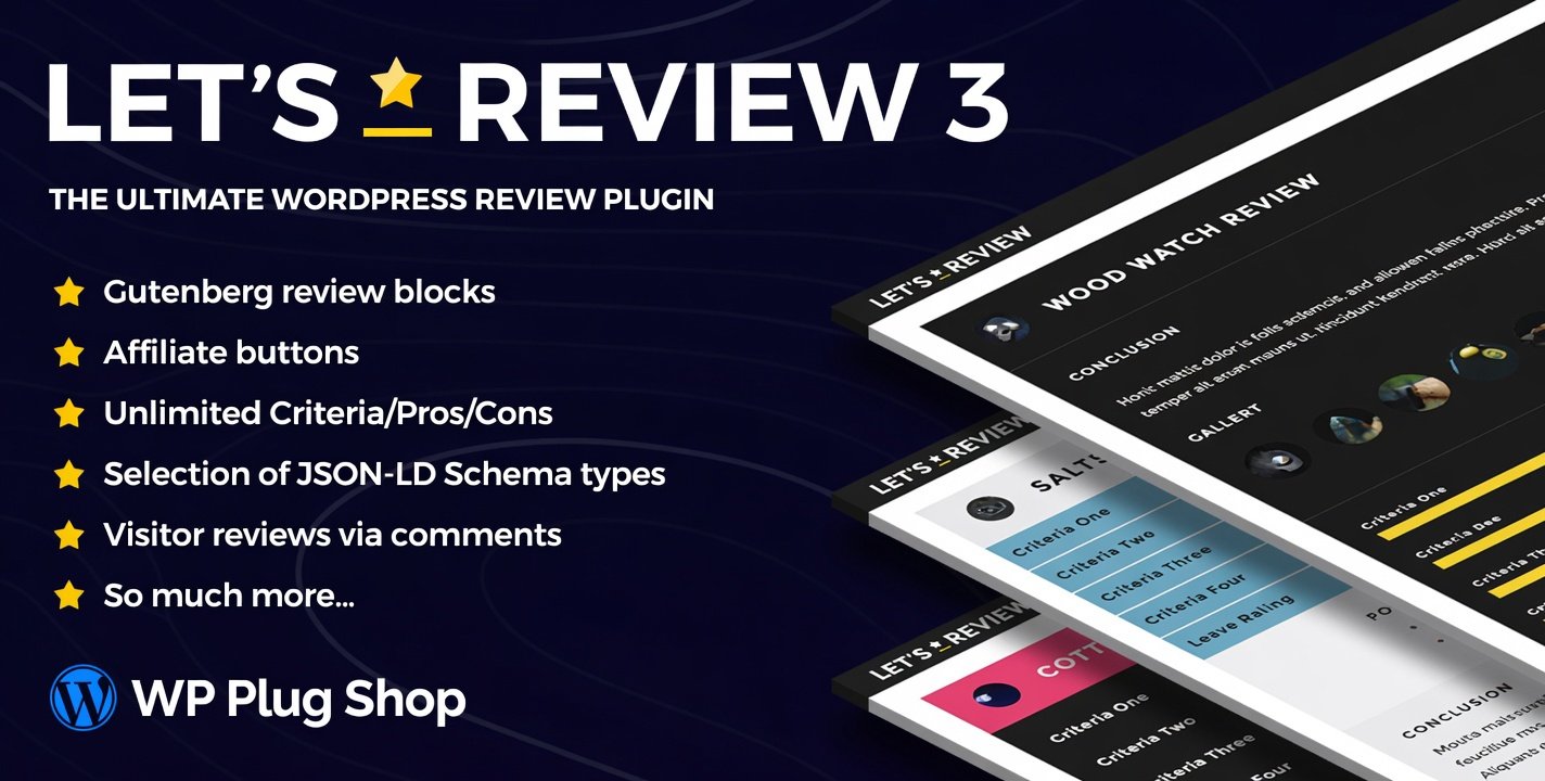 w5oM3 Let’s Review – WordPress Product Review Plugin with Affiliate Features
