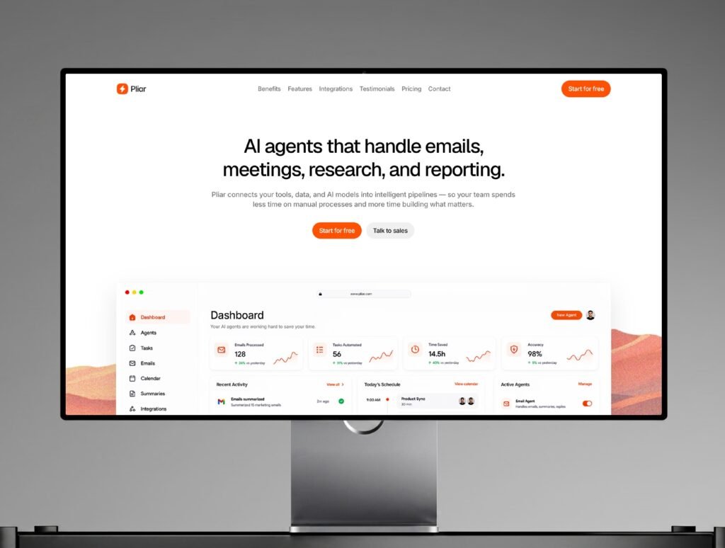 Pliar AI SaaS Framer Template