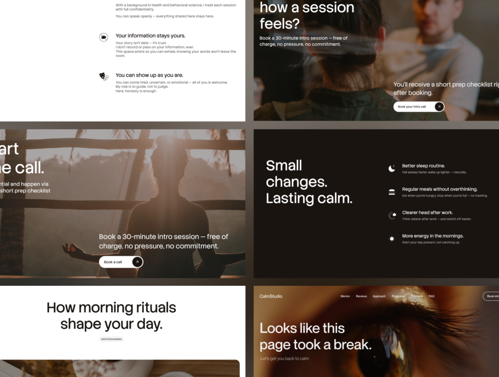 CalmCoach - Wellness & Life Coach Framer Website Template